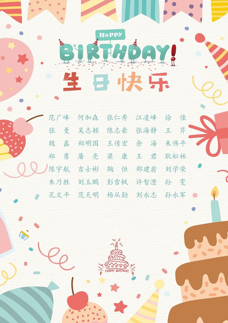 【生日祝福】恭祝11月生日的員工生日快樂！